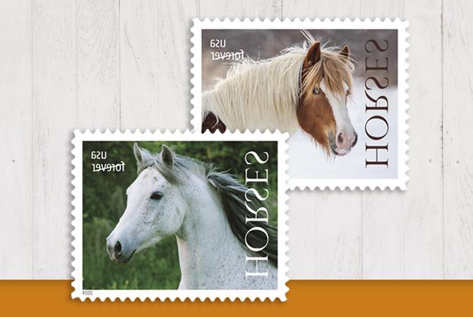 Horses Commemorative 永远® 邮票